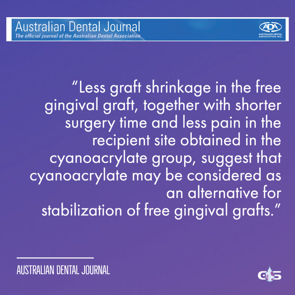 Graft stabilization with cyanoacrylate decreases shrinkage of free gingival grafts