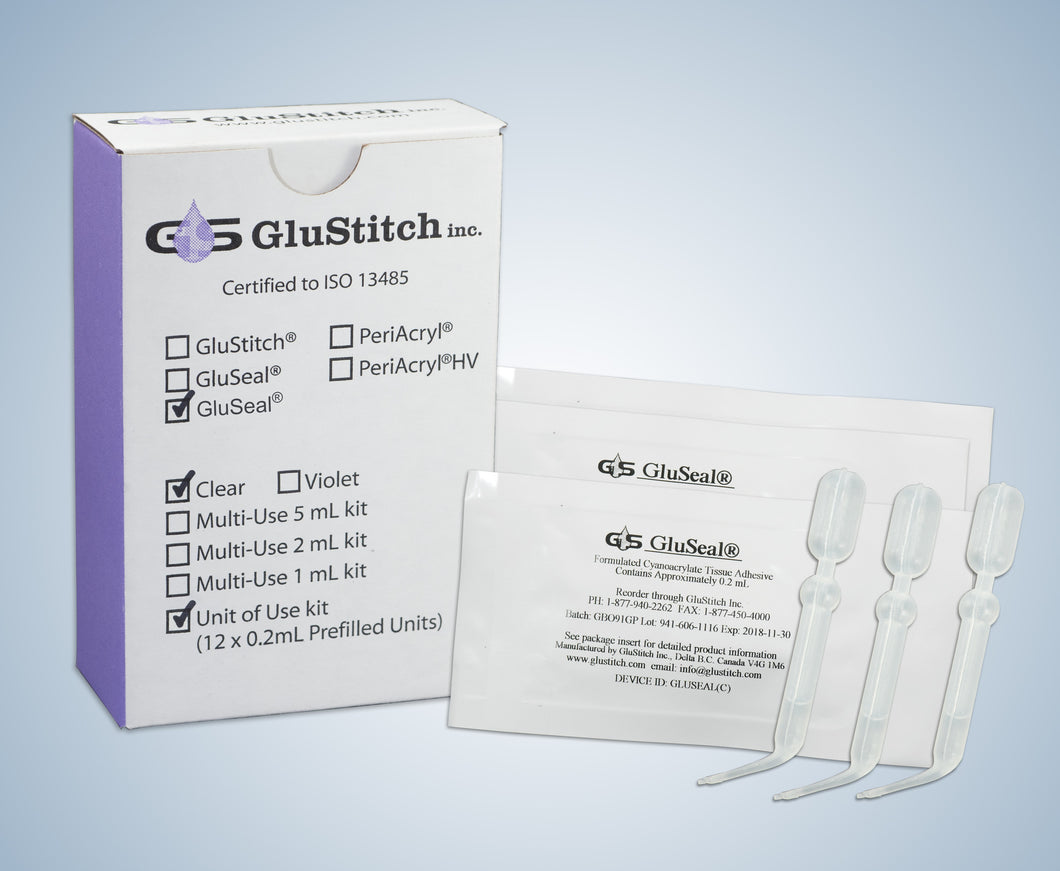 12 X 0.2 mL Pipettes of Clear GluSeal®